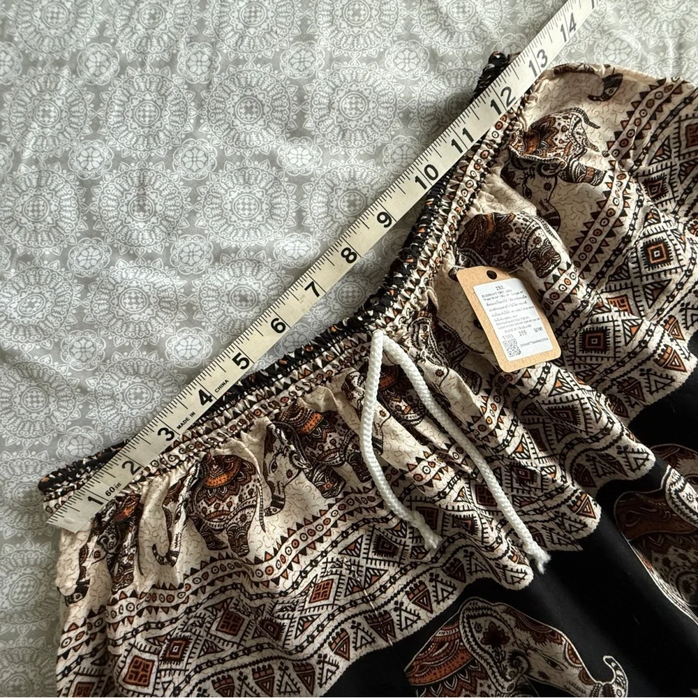 Thai Elephant Print Boho Pants – Size 2XL New with Tags - Picture 6 of 8